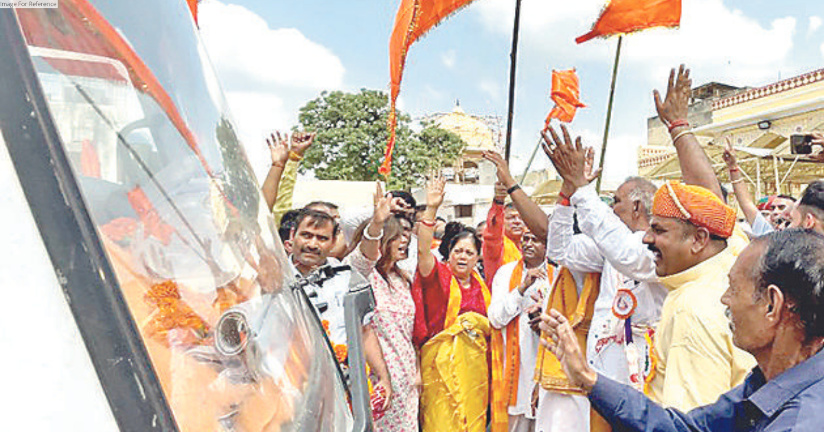 Raje, Poonia attend flag-off of Beneshwar Yatra at Govind Dev ji